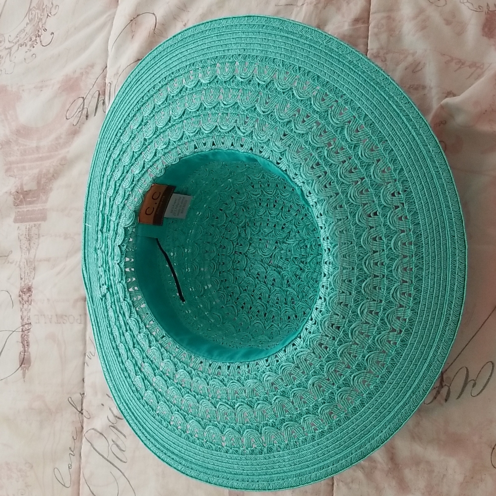 Ladies Aqua Sun Hat C.C Exclusive - Picture 11 of 12